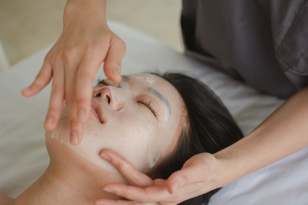 Woman Getting a Facial Treatment 